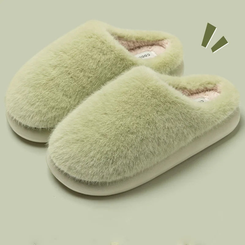 Mule chausson en peluche fourrée pour femme - Roxane