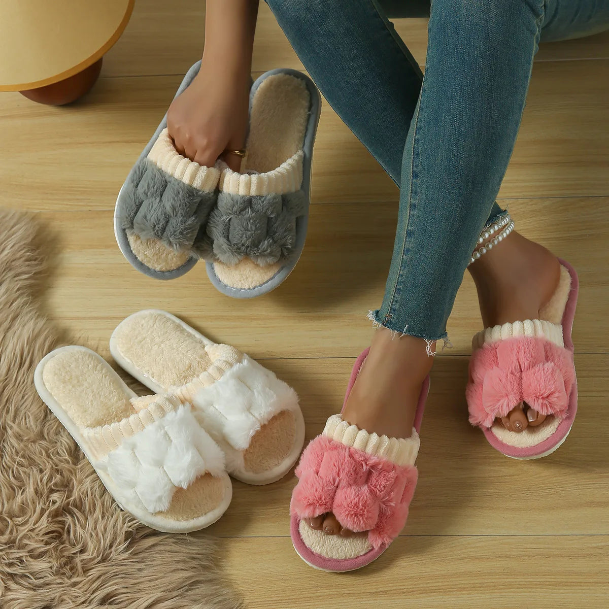 Mule chausson chaud fourré pour femme - Danaé