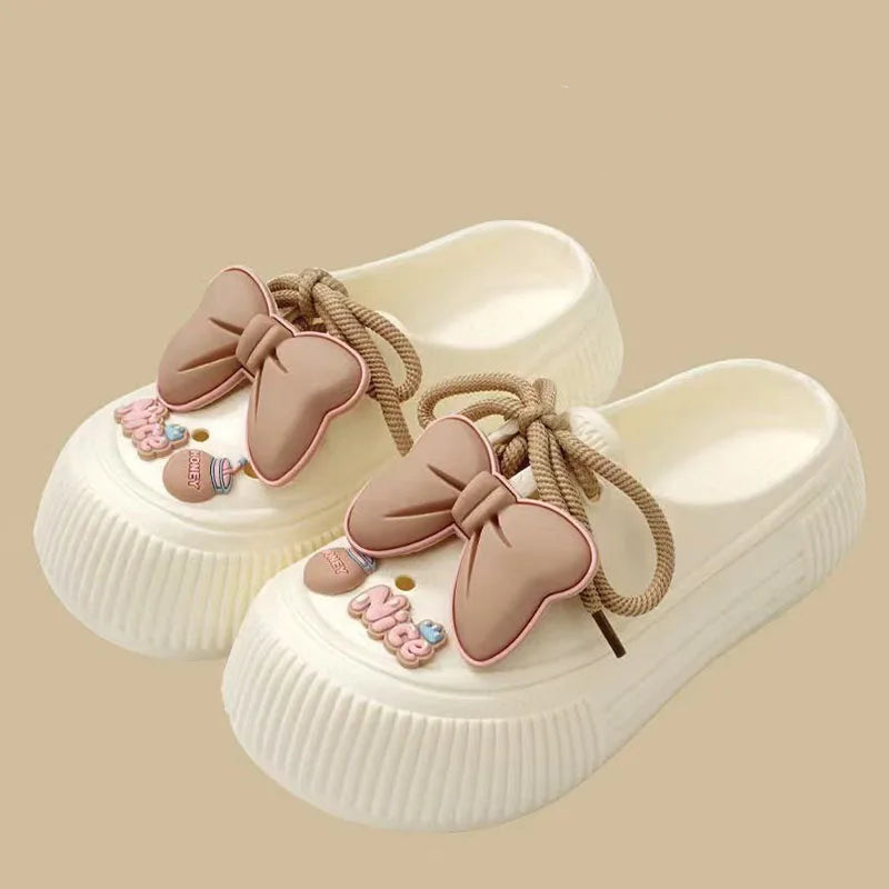 Mule femme compensée girly - Clara