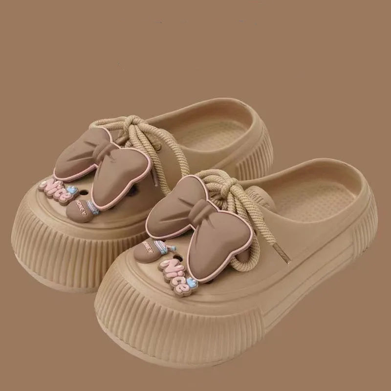 Mule femme compensée girly - Clara
