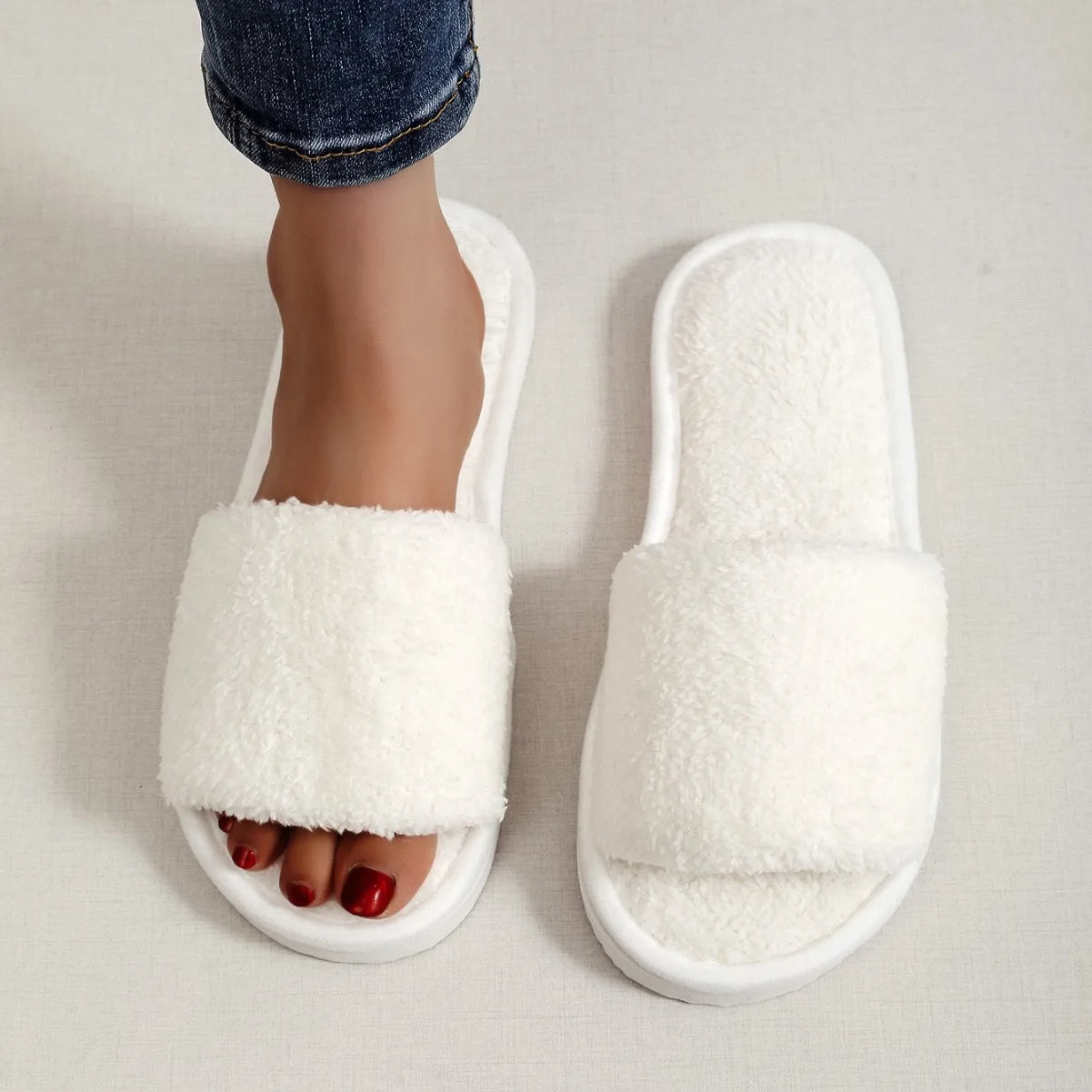 Mule chausson confort fourré pour femme - Cléophée