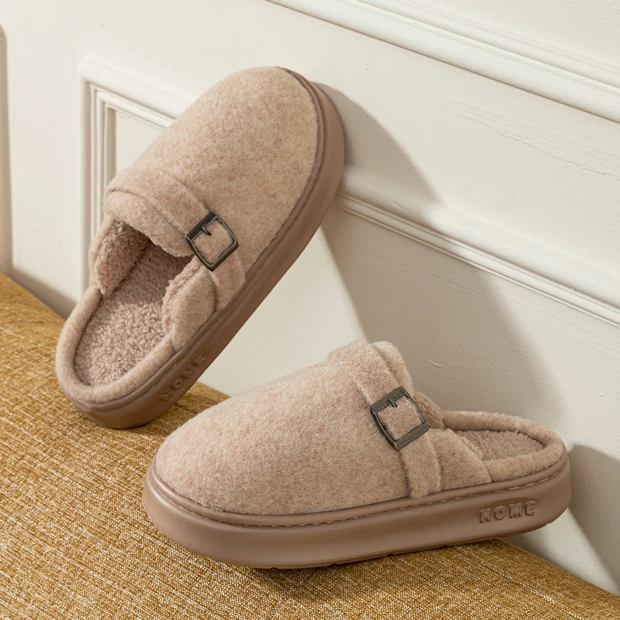 Mule chausson confortable fourré pour femme - Alizéa