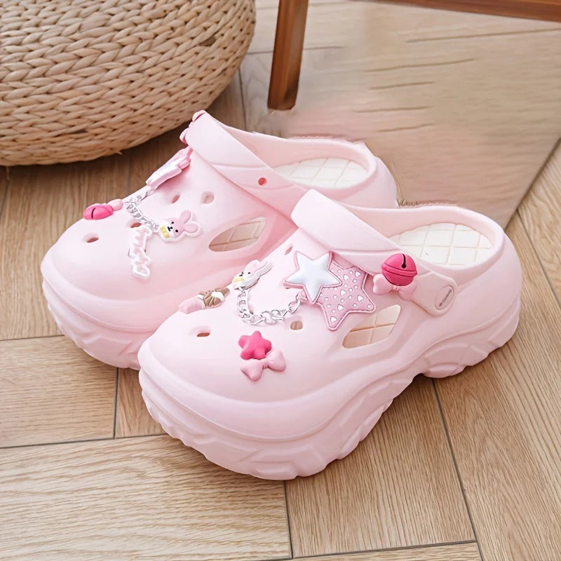 Mule femme compensée fantaisie - Giulia