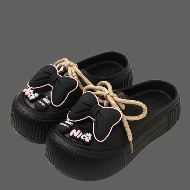 Mule femme compensée girly - Clara