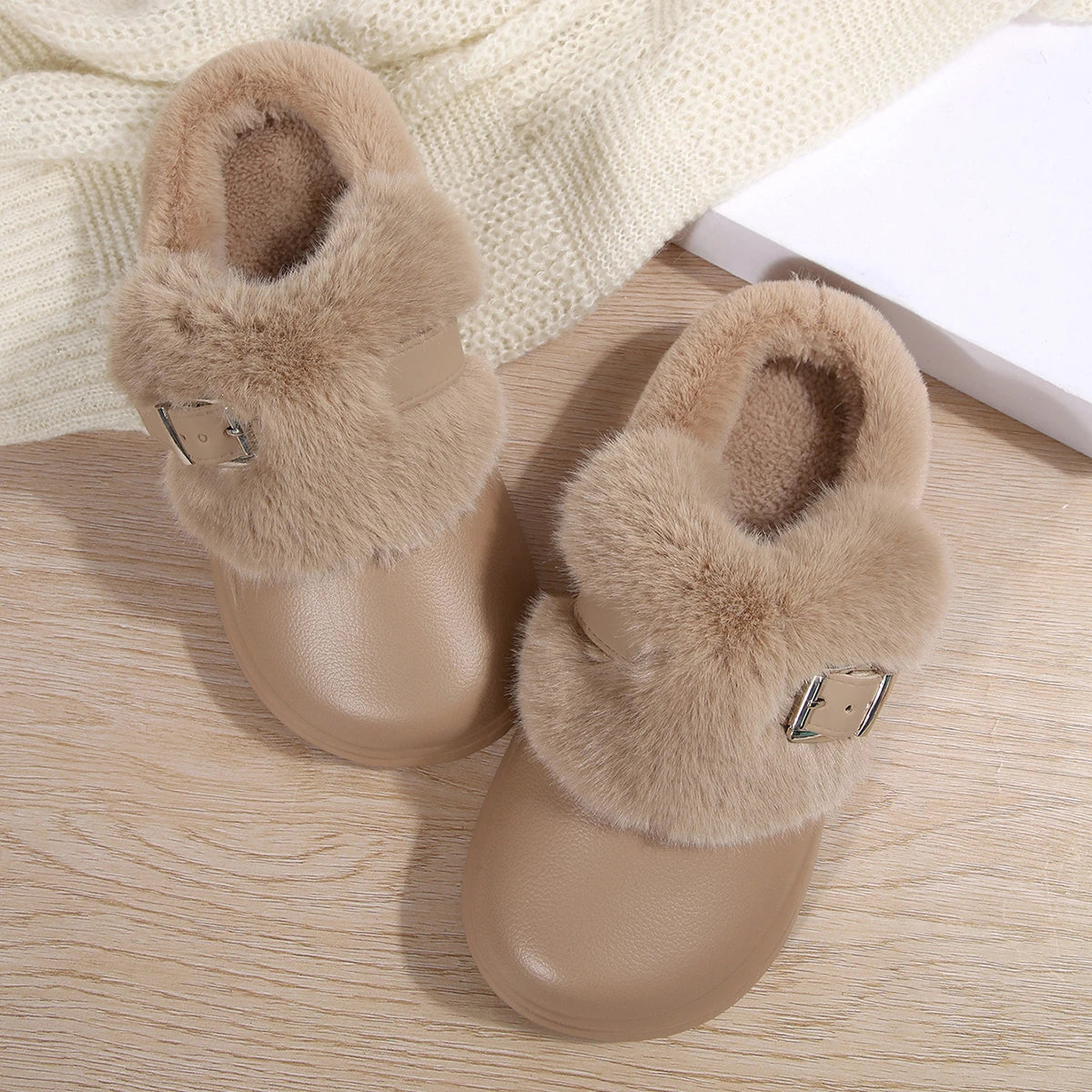 Mule chausson sabot fourré pour femme - Théane
