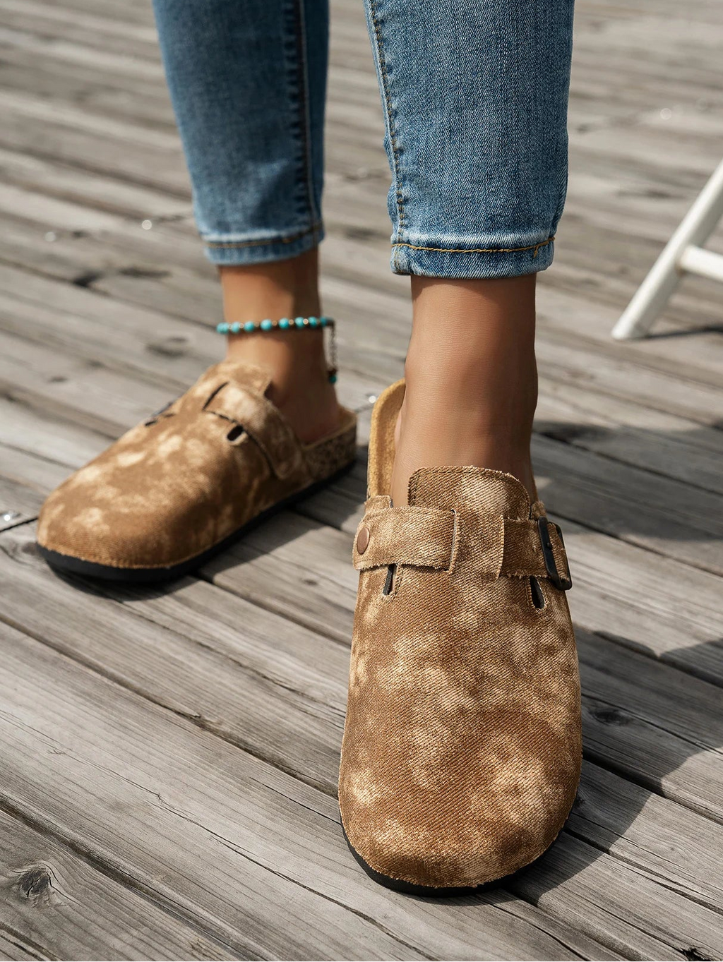 Mule confort effet délavé pour femme - Lumina